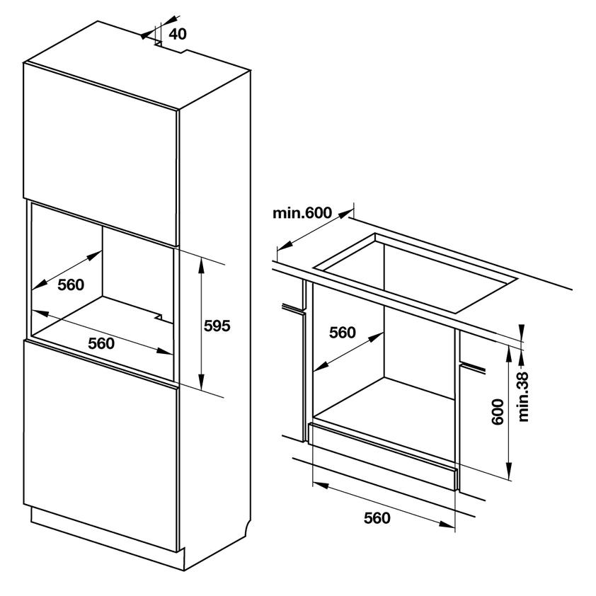 Lò Nướng Âm Tủ Hafele HO-KT60J