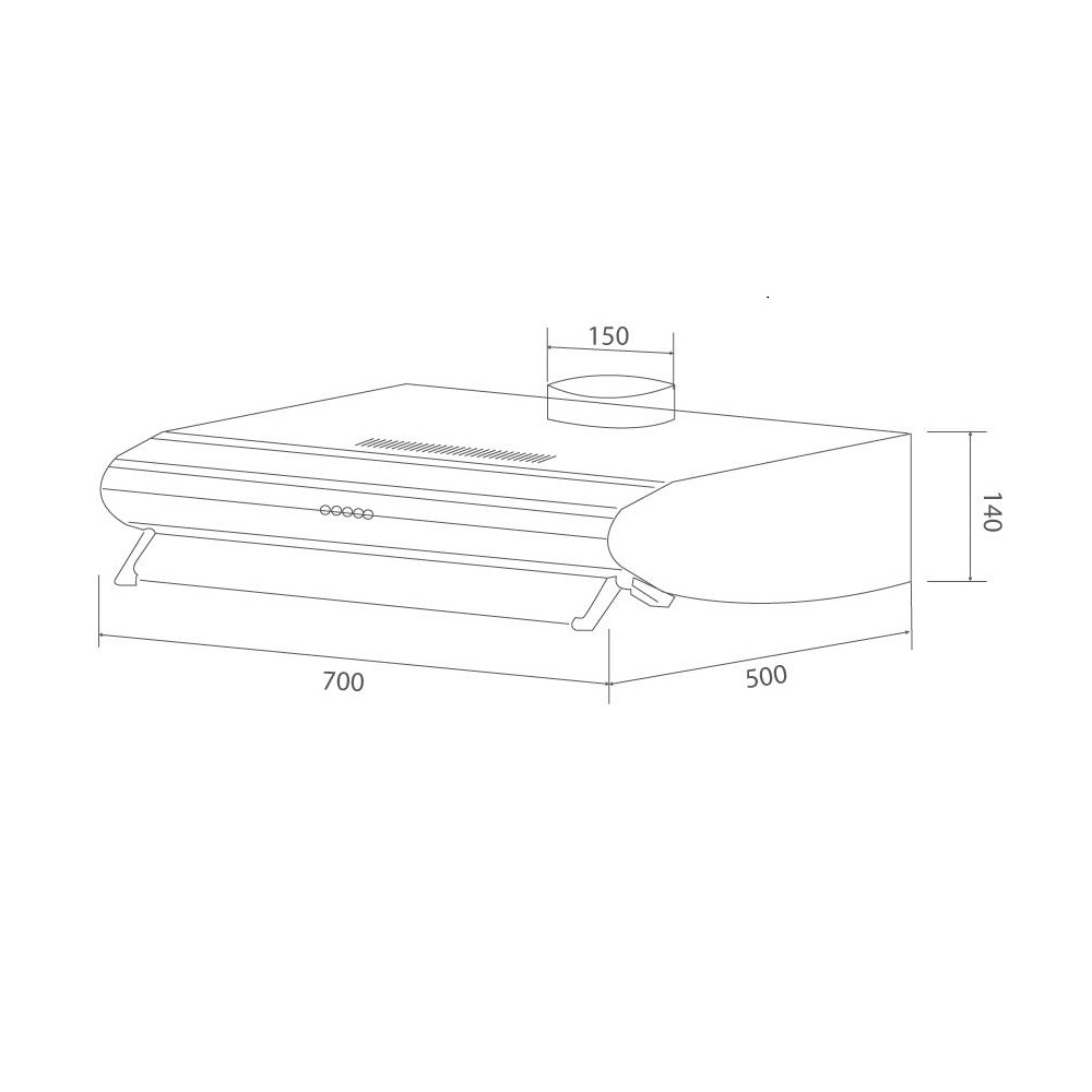 Máy hút mùi cổ điển Malloca H523-700