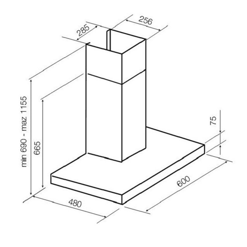 Máy hút mùi ống khói Hafele HH-WIT60A