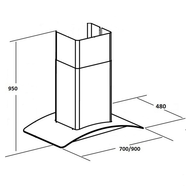 Máy hút mùi ống khói Hafele HH-WG90A