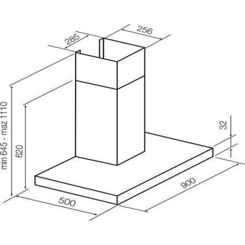 Máy hút mùi ống khói Hafele HH-WIS90A