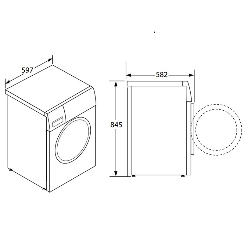 Máy giặt kết hợp sấy Hafele HWD-F60A