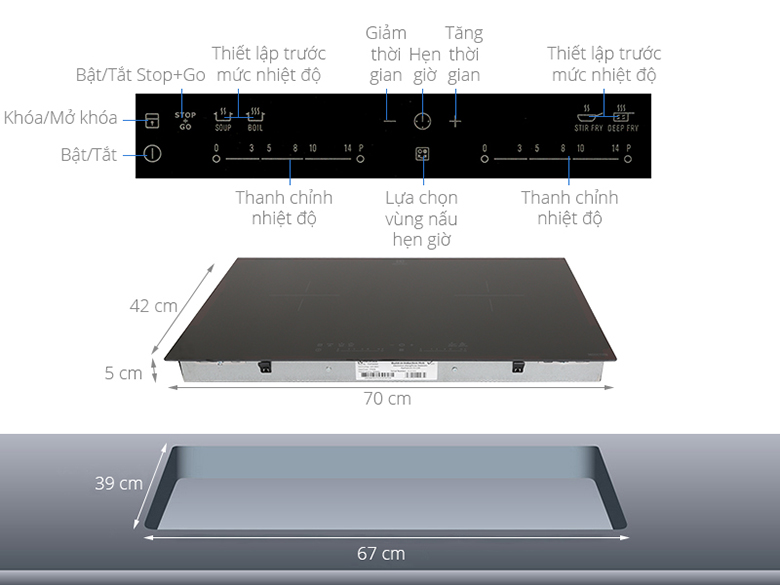 Bếp từ đôi Electrolux EHI7280BA