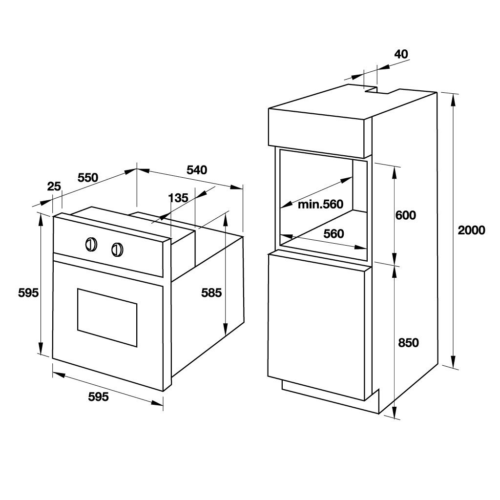 Lò nướng kèm hấp Hafele HO-T60C