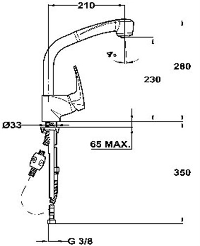 Vòi rửa TEKA MB2 pull out (high)