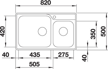 Chậu rửa bát âm Blanco lemis XL 8