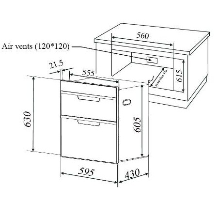 Máy sấy bát Malloca MDC-11E