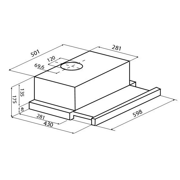 Máy hút mùi âm tủ Hafele HH-TI60A