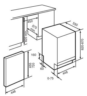 Máy rửa bát TEKA DW7 45 FI