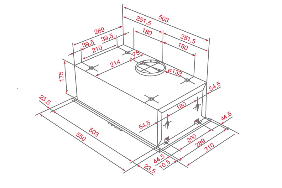 Máy hút mùi âm tủ Teka GHF 55