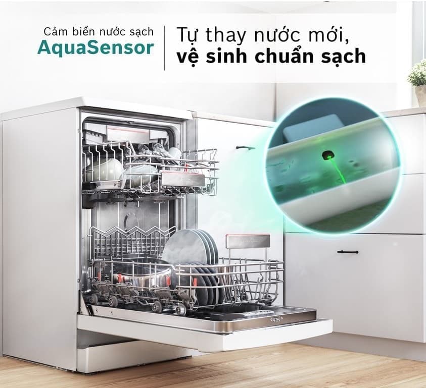 Công nghệ AquaSensor Máy Rửa Bát Bosch SMS50D32EU