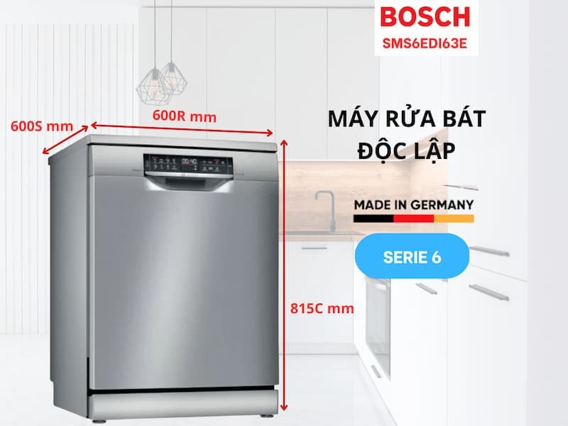 Thiết Kế Máy Rửa Bát BOSCH SMS68MI04E