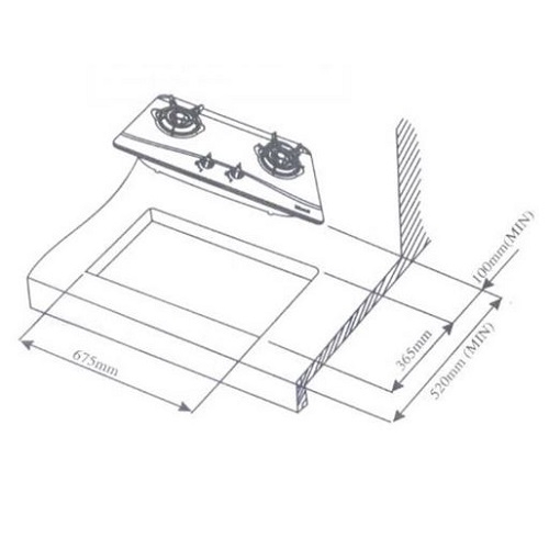 Bếp gas âm Rinnai RVB-2BG(W)